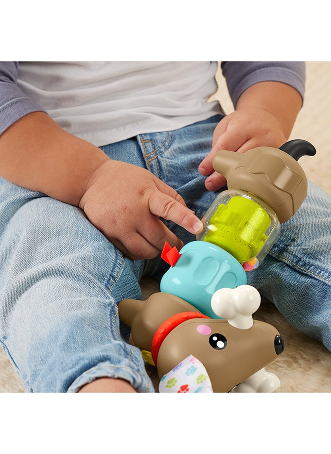 Fisher-Price Baby Sensory Toy Fp Pets Click & Spin Activity Pup With Fine Motor Activities For Infants Ages 6+ Months  - Image 3