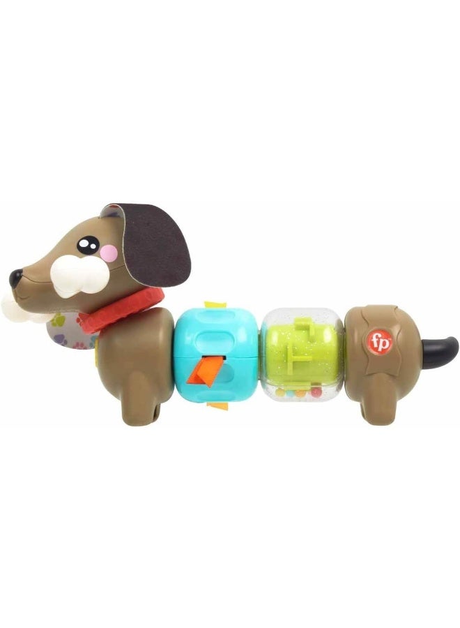 Fisher-Price لعبة حسية للأطفال - جرو النشاط القابل للنقر والدوران من فيشر-برايس FP Pets مع أنشطة المهارات الحركية الدقيقة للأطفال من عمر 6 أشهر فما فوق، Htw91 - Image 4