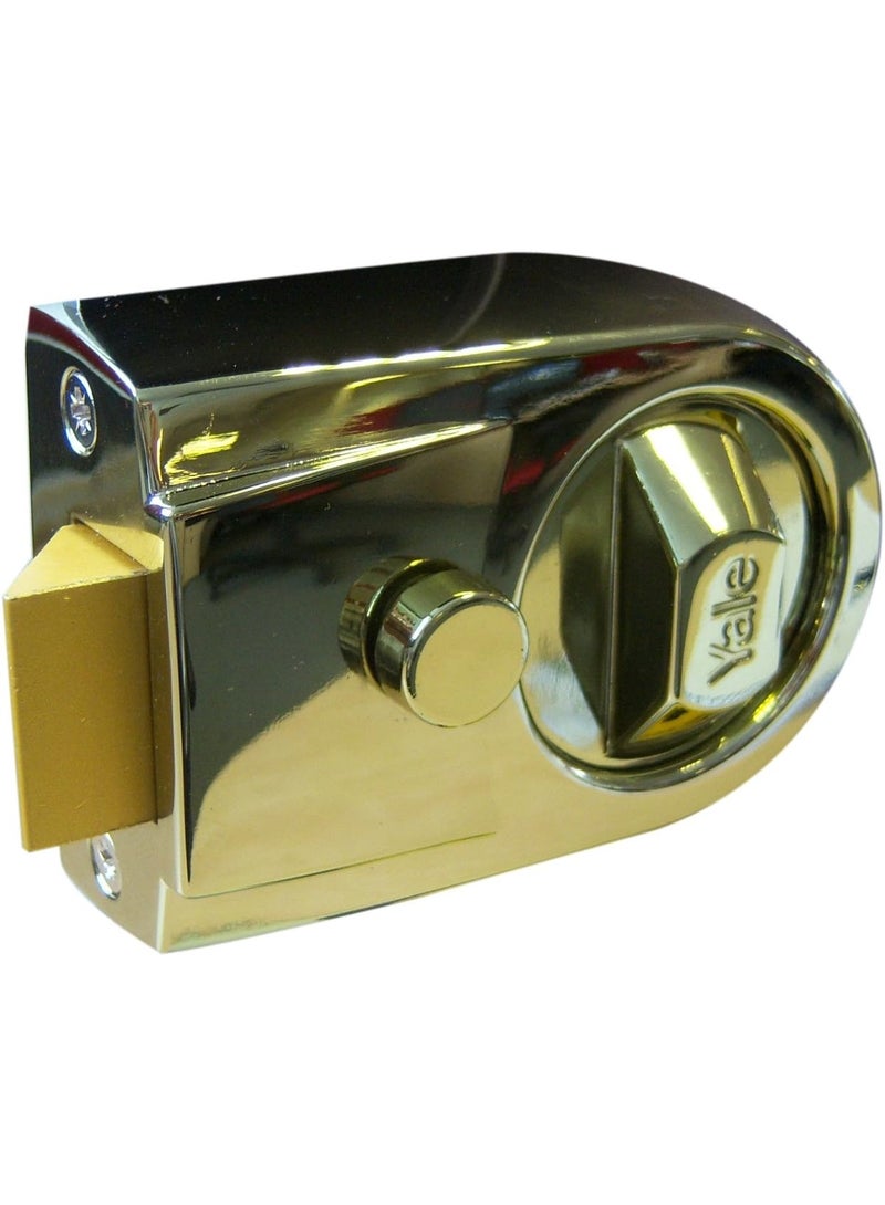 ييل أبواب - P-Y3-BLX-PB-60 - قفل ليلي معاصر - 60 مم - طلاء نحاسي - أمان قياسي - Image 2