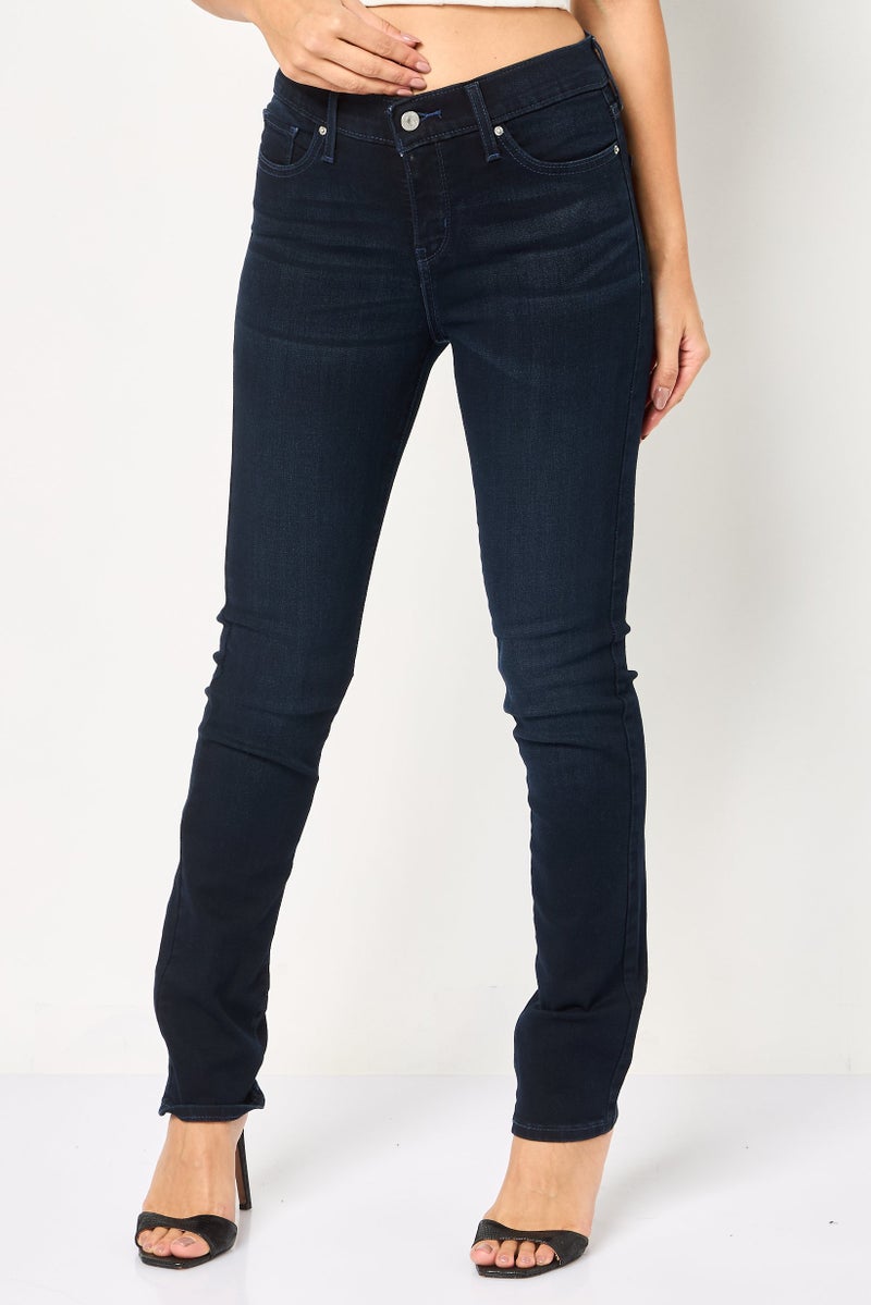 Levi's Women Bootcut Fit Washed Stretchable Jeans, Navy - Image 1