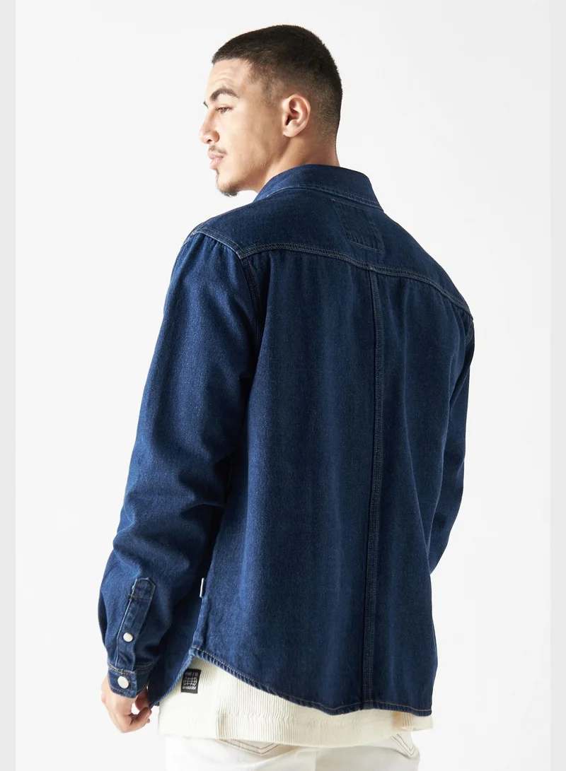 Lee Cooper Flap Pockets Regular Fit Denim Shirt
