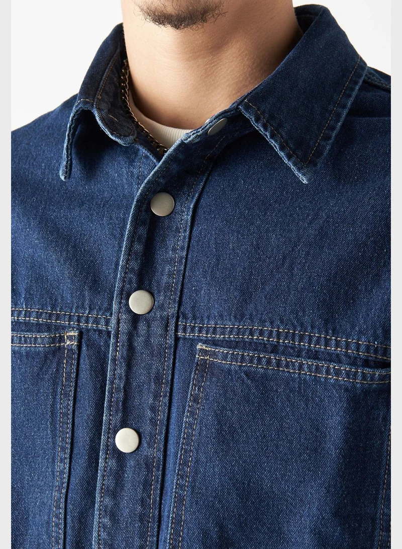Lee Cooper Flap Pockets Regular Fit Denim Shirt