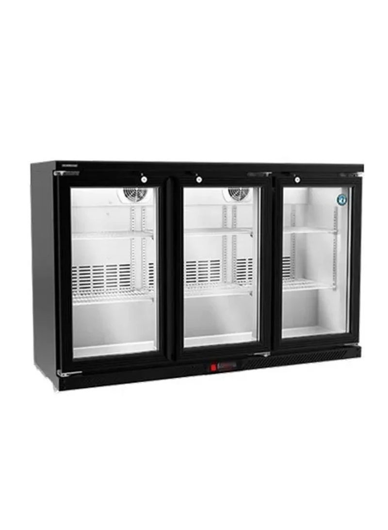 AL KHAYAM Stainless Steel 3 Door Back Bar Chiller, Black