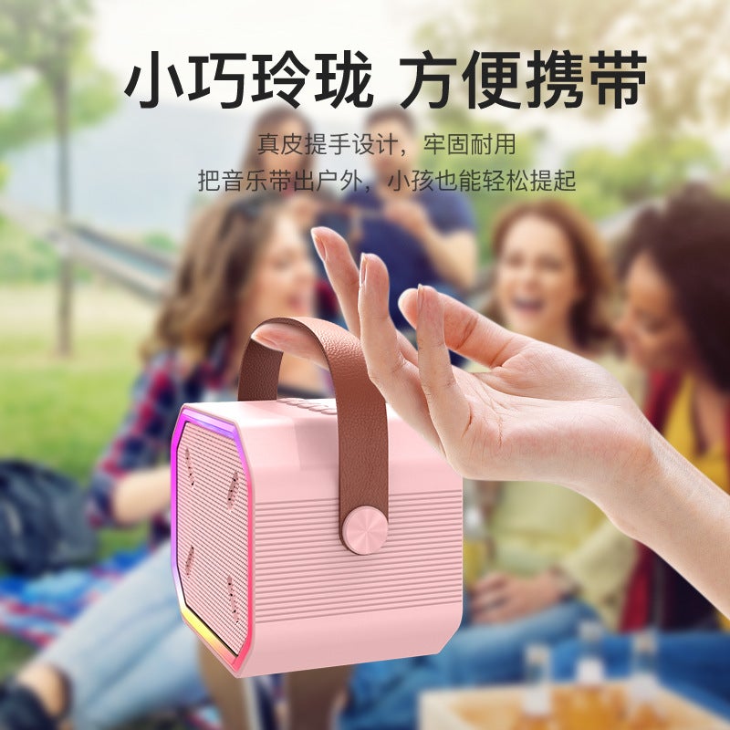 Colorful Bluetooth Speaker – Wireless Karaoke Speaker with Microphone for Home Use - Image 3