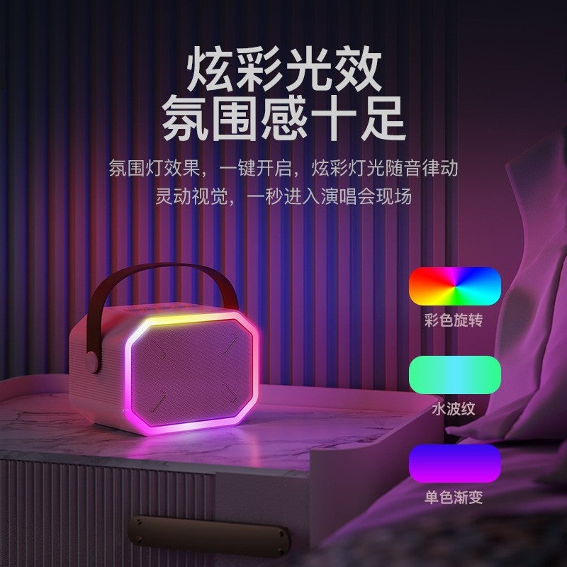 Colorful Bluetooth Speaker – Wireless Karaoke Speaker with Microphone for Home Use - Image 4