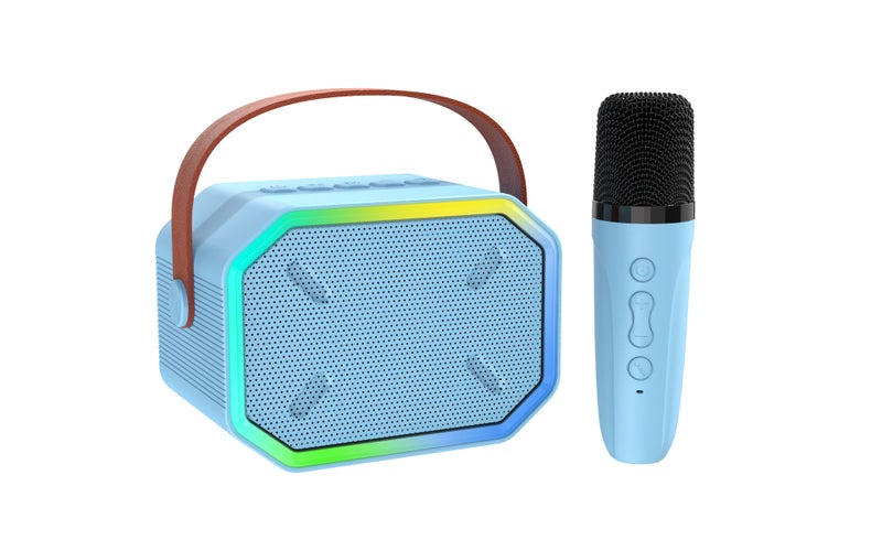 Colorful Bluetooth Speaker – Wireless Karaoke Speaker with Microphone for Home Use - Image 1