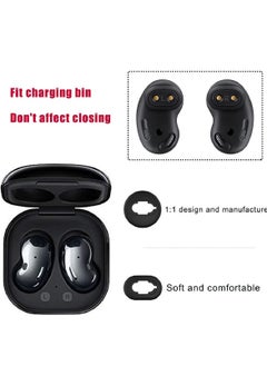 KASTWAVE Ear Wing for Galaxy Buds Live 2020 Earbuds, Tips Soft Anti-Lost Replacement Silicone Ear Gel 4 Pairs Black  - Image 4