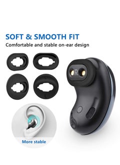 KASTWAVE Ear Wing for Galaxy Buds Live 2020 Earbuds, Tips Soft Anti-Lost Replacement Silicone Ear Gel 4 Pairs Black  - Image 3