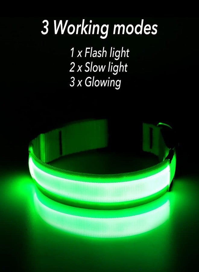 BSEEN Reflective LED Dog Collar - Light Up Dog Collars for Safe Walking at Night - Super Bright Lighted Puppy Collar - Rechargeable for Dogs (Neon Green, X-Large) - Image 3