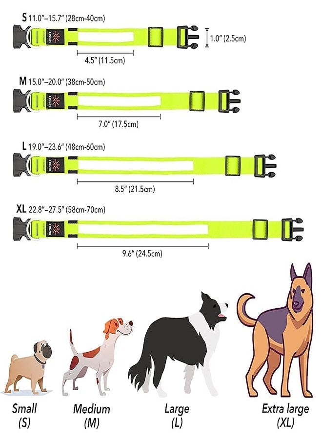 BSEEN Reflective LED Dog Collar - Light Up Dog Collars for Safe Walking at Night - Super Bright Lighted Puppy Collar - Rechargeable for Dogs (Neon Green, X-Large) - Image 5