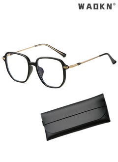 WAOKN Blue Light Blocking Glasses Blue Light Filter Computer Reading Gaming TV Phones Square Eyeglasses Fashion Anti Eyestrain Headache Eyewear for Women Men, Anti Eye Eyestrain UV 400 Protection Reading  - Image 1