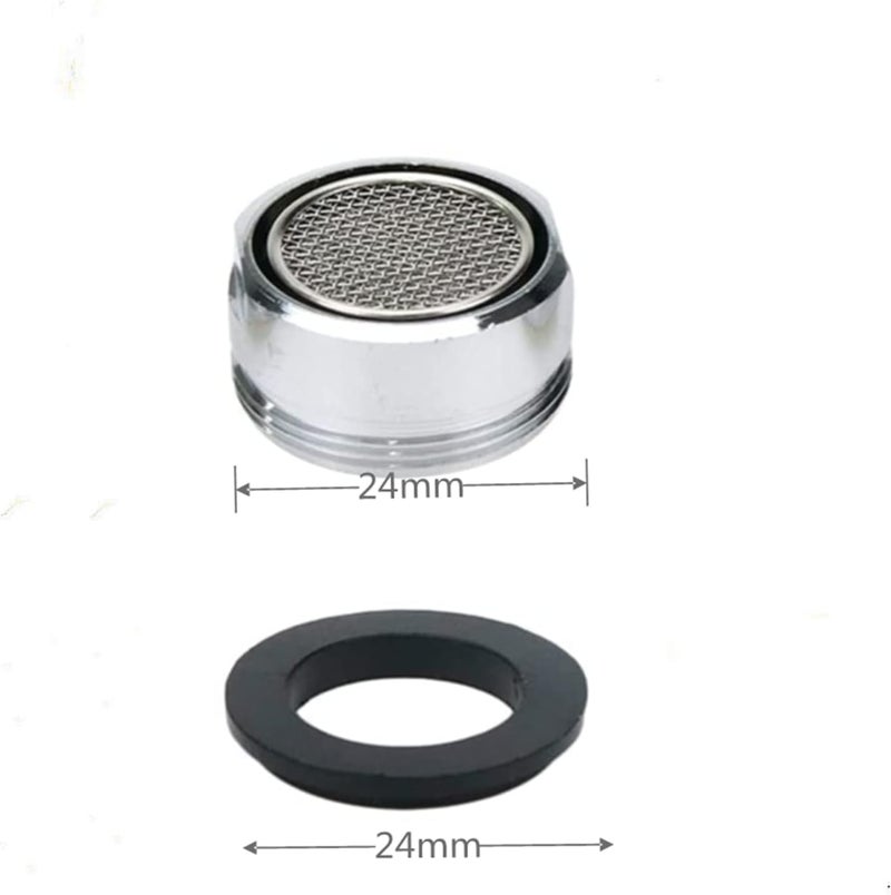 XUKEKOY 6 Pack Faucet Aerator 2.2 GPM Bathroom Sink Aerator Regular Standard Replacement Parts with Brass Shell 15/16-Inch Male Threads Aerator Faucet Filter with Gasket for Kitchen Bathroom - Image 3