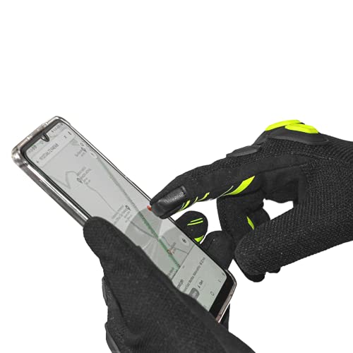 Raida Avantur MX Motorcycle Gloves | Touch Screen Compatible | Vegan Friendly | Daily Commute Gloves (S, HiViz) - Image 3