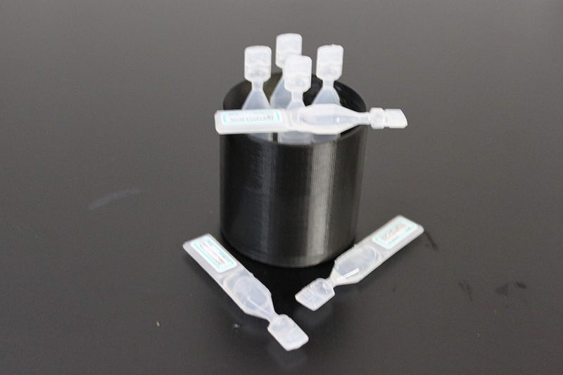 Znet3D Eye Drops Holder & Storage w/lid, Holds 7 Single use Disposable vials (Black) - Image 3
