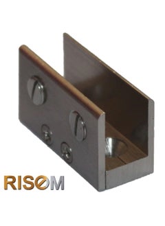 RISEOM RiseOm RectangularShape Glass Clip Clamp BracketU Bracket of Brass Pack of 4 for 8mm Glass  - Image 2