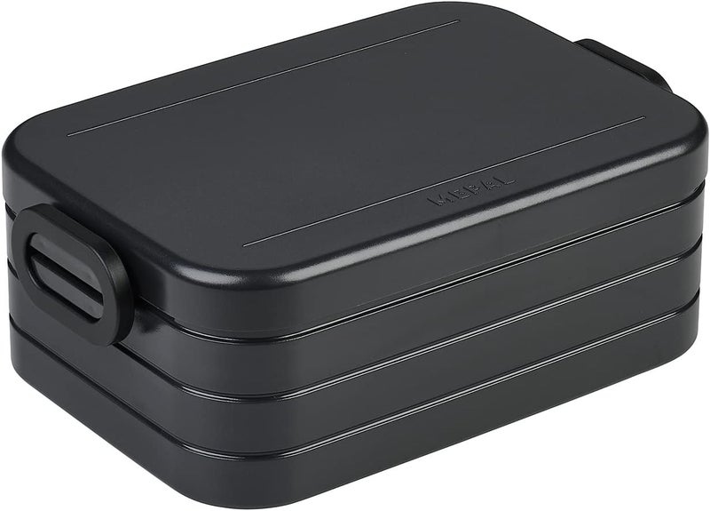 Mepal – Lunch Box Take a Break Midi – Lunch Box to Go - for 2 Sandwiches or 4 Slices of Bread – Suitable for The Dishwasher - 900 ml - Nordic Black - Image 1