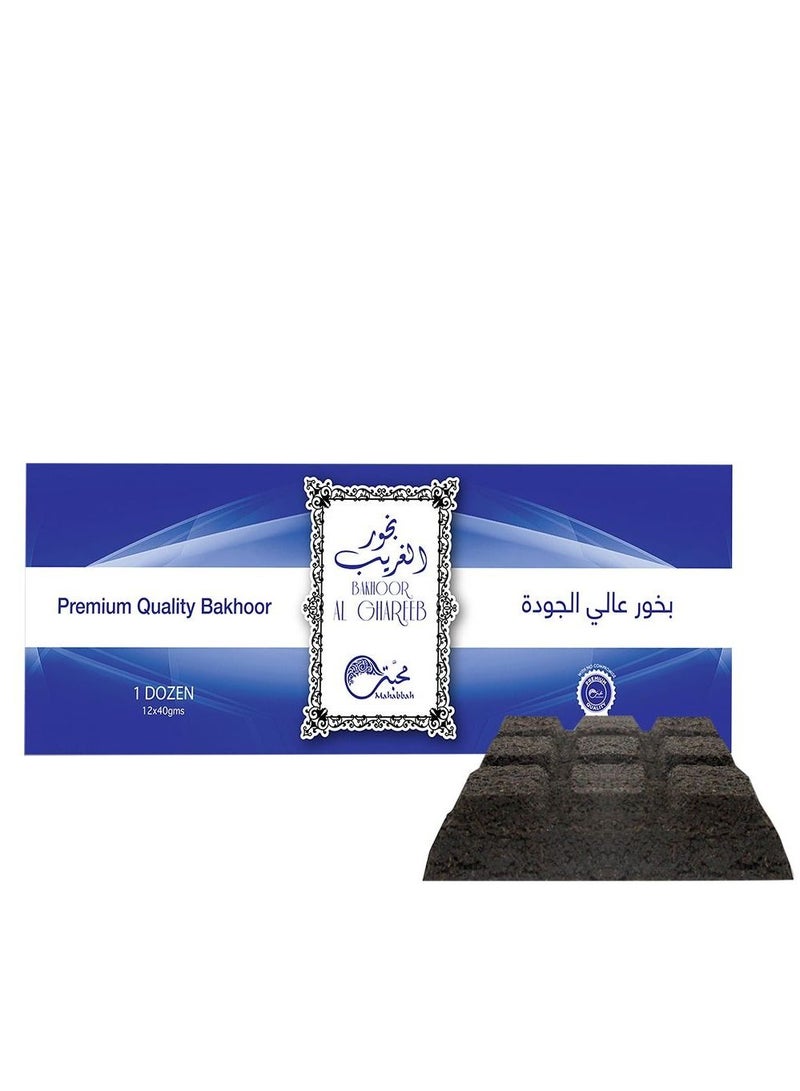 محبة بخور الغريب 40 جرام 12 قطعة - Image 1