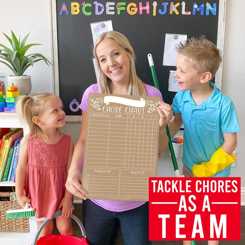 Hadley Designs Magnetic Chore Chart for Kids & Families – Reusable Dry Erase Responsibility Board – Daily Toddler Chore Chart for Ages 4-6 – 12x17 - Image 2