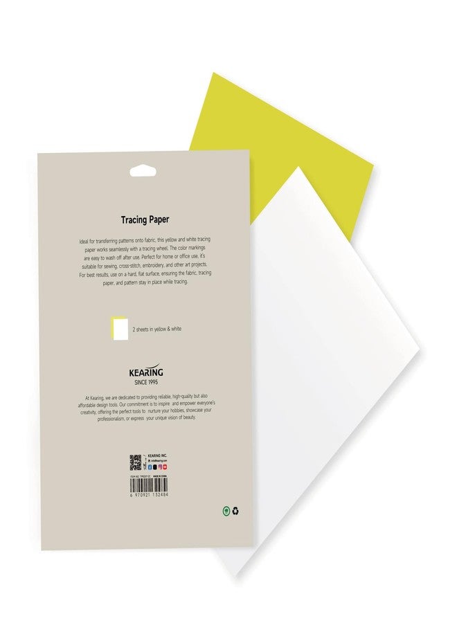 Kearing Dressmakers Tracing Paper Yellow/White Double-Faced Tracing Paper 82x57cm(32" x 22") - Image 1