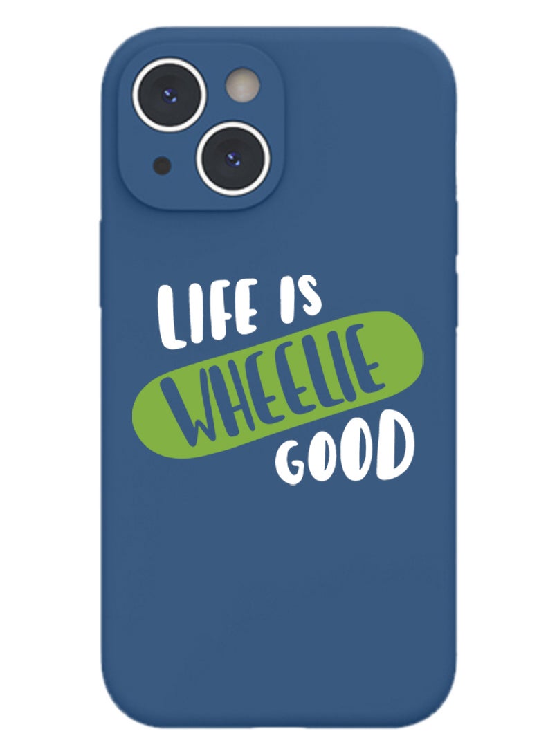 Theodor Protective Slim Fit Case Liquid Silicone Cover with Full Body Protection Anti-Scratch Shockproof Case For iPhone 14 Blue  - Like a superstar copy - Image 1