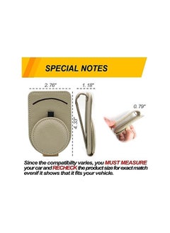 MIRFA Magnetic Leather Sunglasses Holder for Car Visor (Beige)  - Image 3