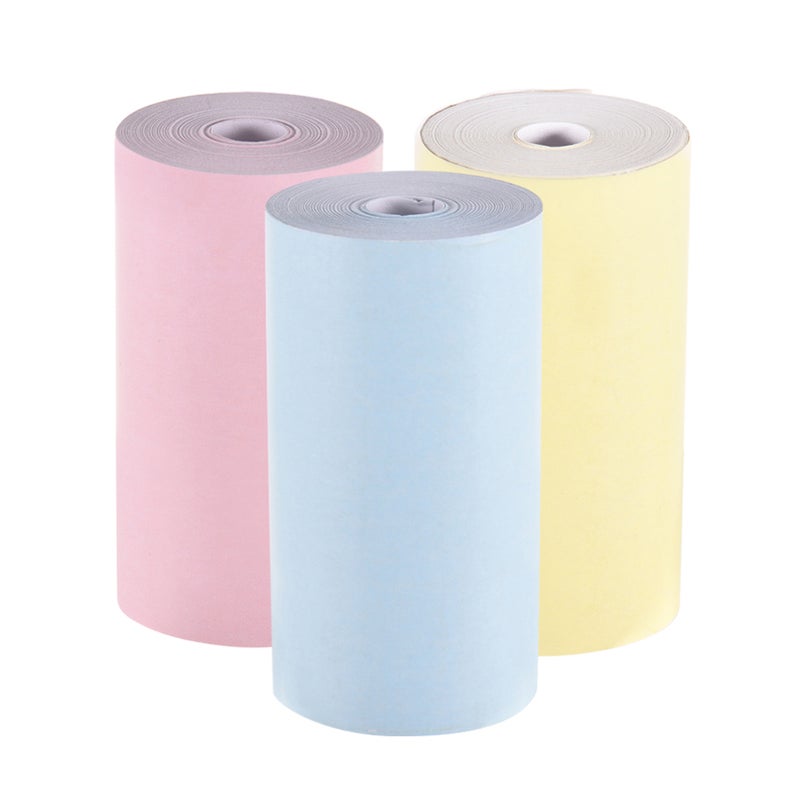 Color Thermal Paper Roll 57*30mm Bill Receipt Photo Paper Clear Printing for PeriPage A6 Pocket Thermal Printer for PAPERANG P1/P2 Mini Photo Printer, 3 Rolls - Image 1
