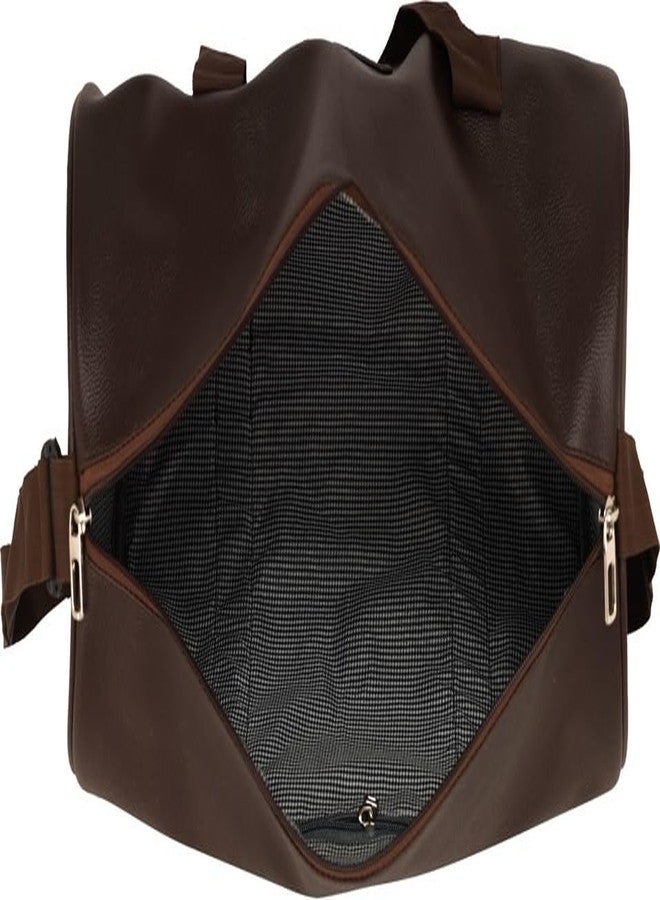 Leather World Gym Bag for Men & Women | Adjustable Shoulder Bag | Duffle Gym Bag | Water Resistant | Sports & Travel Bag | Fitness Bag (Brown) - Image 3