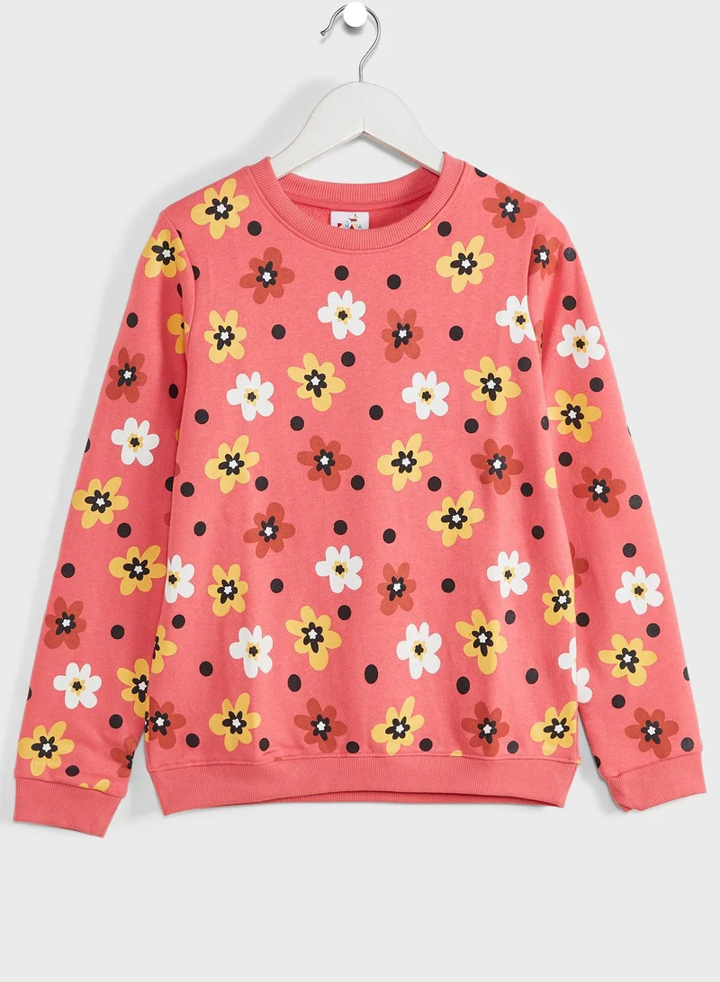 Pinata Floral Round Neck Sweatshirt