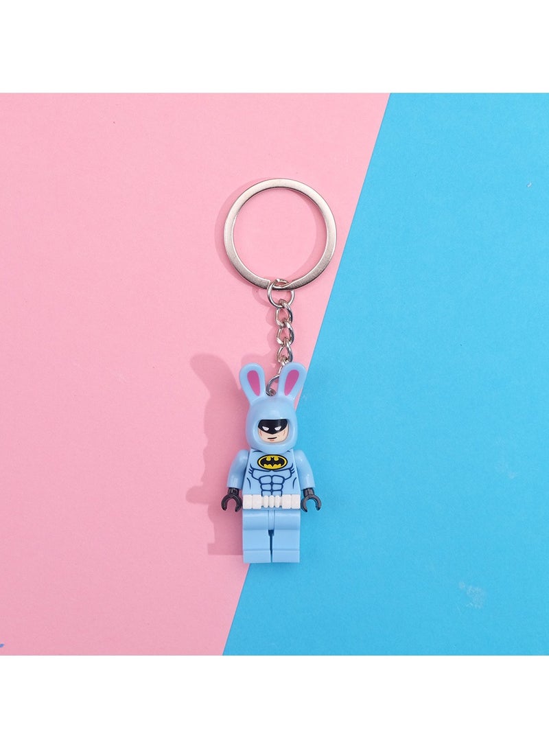 3pcs creative cute building blocks keychain chain pendant small pendant - Image 4