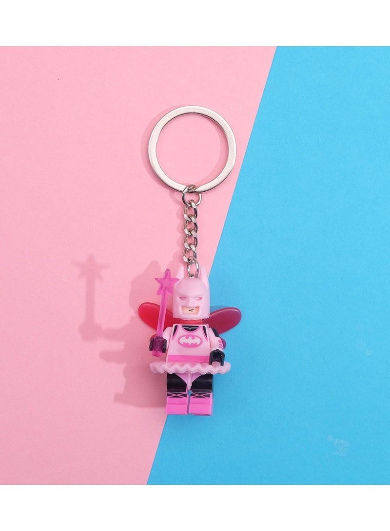 3pcs creative cute building blocks keychain chain pendant small pendant - Image 3