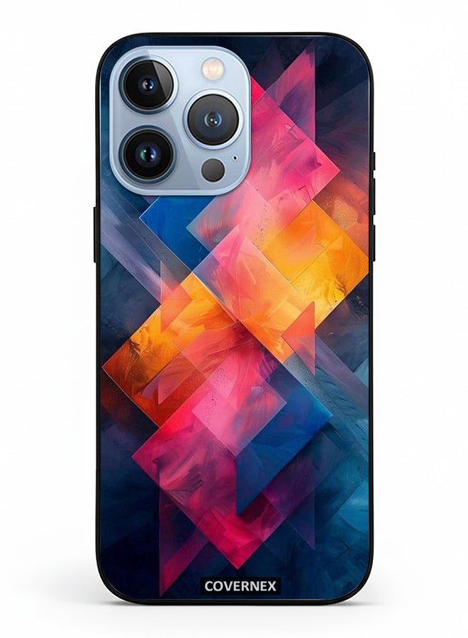 Covernex Apple iPhone 13 Pro Protective Case Cover Printed Featuring Prism Fusion Geometric Overlay - Image 2