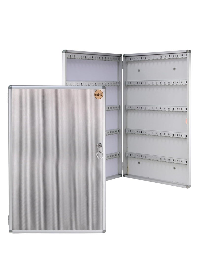 Rubik 160-Bit Key Storage Cabinet Wall Mount, Aluminum Alloy Key Management Storage Lock Box for Home Business (160 Keys Capacity) - Image 1