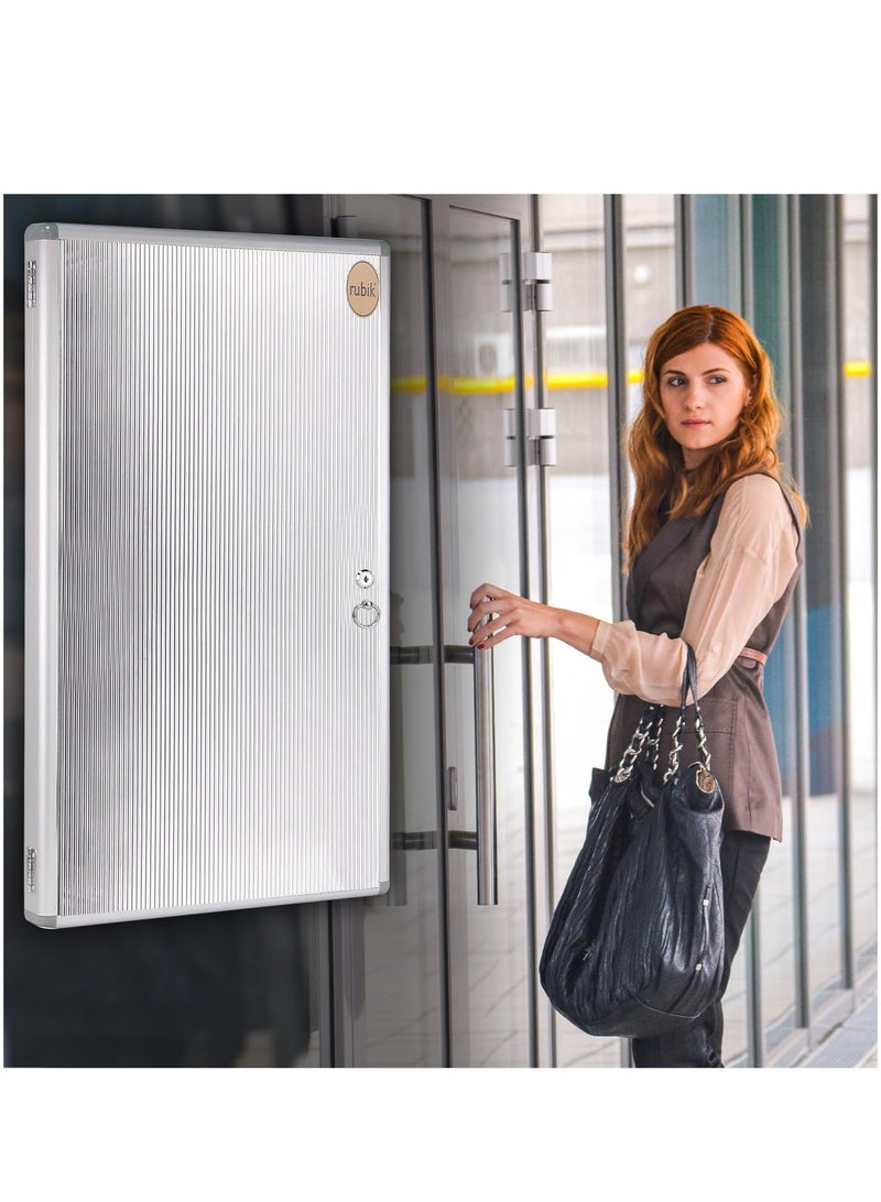 Rubik 160-Bit Key Storage Cabinet Wall Mount, Aluminum Alloy Key Management Storage Lock Box for Home Business (160 Keys Capacity) - Image 2