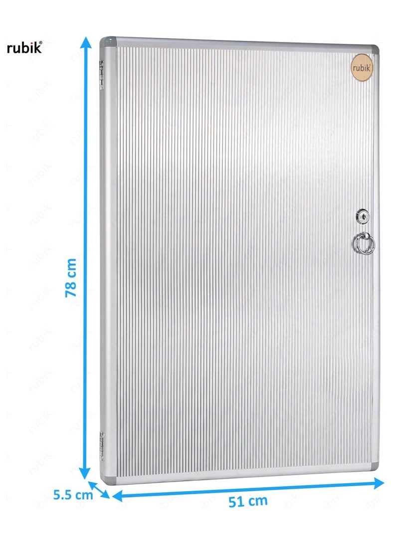 Rubik 160-Bit Key Storage Cabinet Wall Mount, Aluminum Alloy Key Management Storage Lock Box for Home Business (160 Keys Capacity) - Image 5