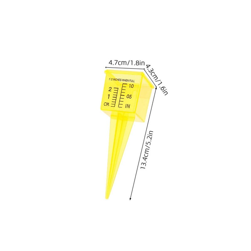 8pcs Clear Plastic Rain Gauge Outdoor Rainfall Measuring Device for Garden Lawn Weather Monitoring - Image 3