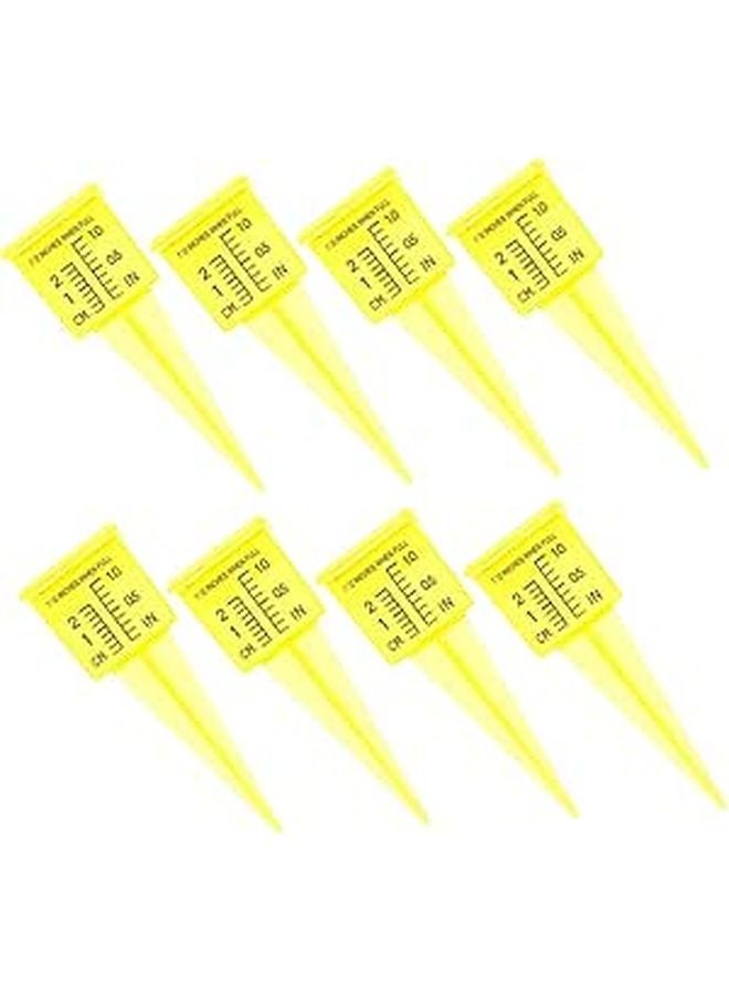 8pcs Clear Plastic Rain Gauge Outdoor Rainfall Measuring Device for Garden Lawn Weather Monitoring - Image 1