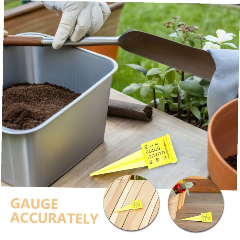 8pcs Clear Plastic Rain Gauge Outdoor Rainfall Measuring Device for Garden Lawn Weather Monitoring - Image 4