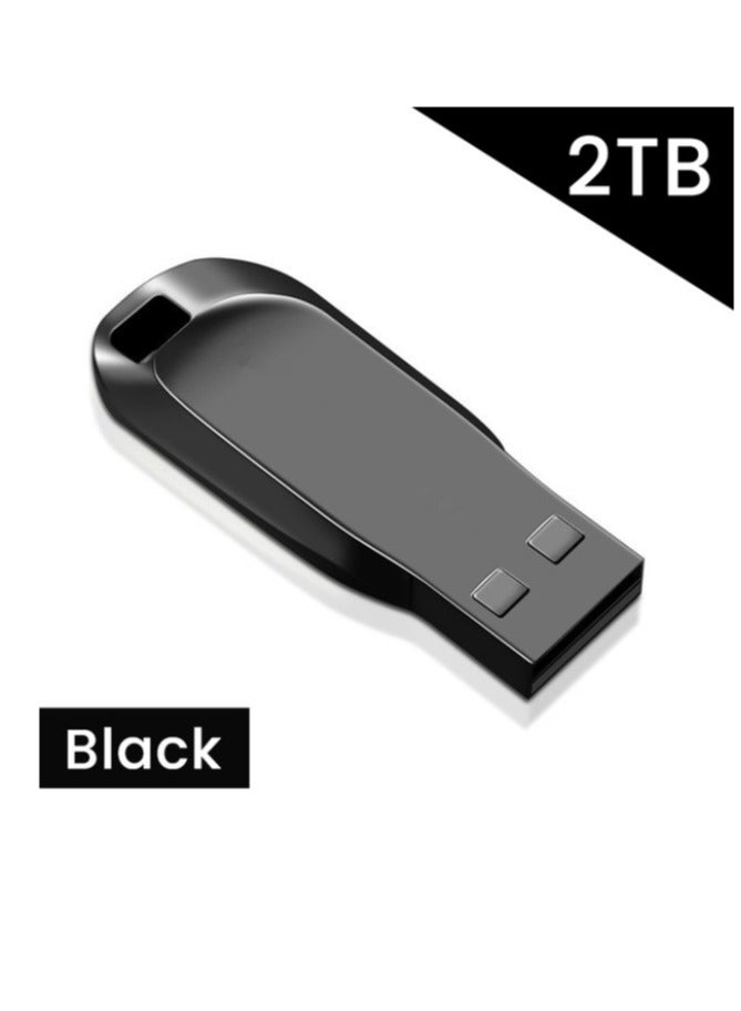 AROAQ 2TB USB 3.0 High speed Flash Metal Pen Drive Waterproof Black - Image 1