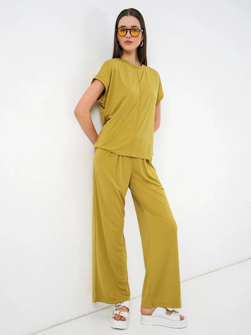 Big Dart Green BDART Relaxed Fit Crew Neck Blouse for Women | Best Price UAE