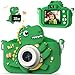 NIDOOT Dinosaur Kids Camera HD Selfie Toddler Camera Christmas Birthday Toys for Boys Girls Age 312 Years Kid Digital Camera with 32GB Card Dinosaur Toys for Kids 3 4 5 6 7 8 Years Old GiftsGreen - Image 2
