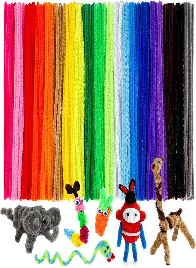 Bluedeal 200 Pieces Craft for Kids Creative Art and Craft Project, Multicolor Sparkly Chenille Stems for Beaded Jewelry and Easter Decorations (Multicolor) - Image 1