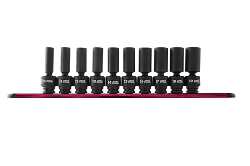 SUNEX TOOLS 3660 3/8-Inch Drive Deep Metric Universal Socket Impact Set, 10-Piece - Image 1