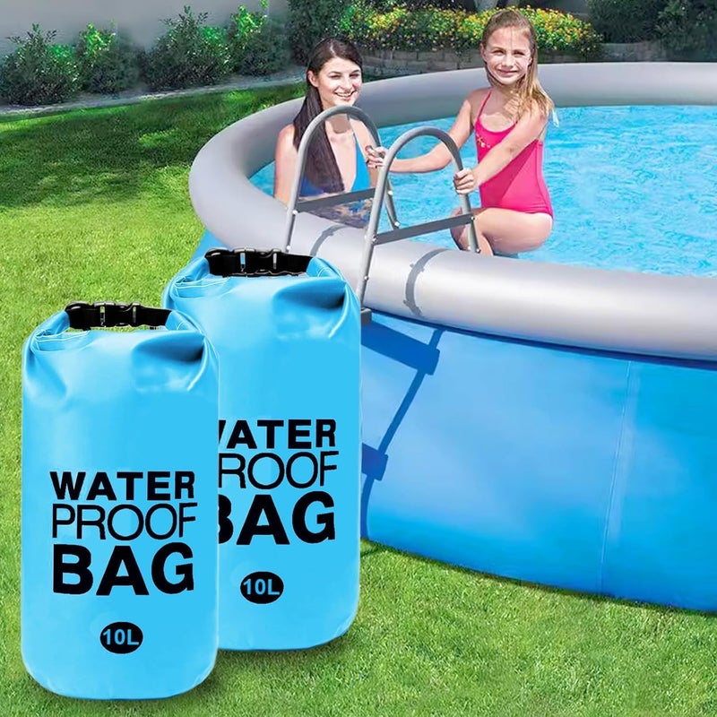Lvsnro 2-Pack Pool Step Weights, 10L Heavy-Duty Pool Ladder Weights for Above-Ground Pools, 500D No-Break Waterproof Sand Bags, Easy & Quick Fill for Secure Pool Steps (Sky Blue) - Image 2