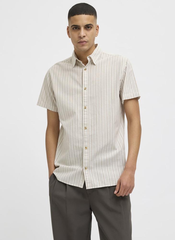 JACK & JONES Jjjoshua Stripe Detail Regular Fit Shirt  - Image 1
