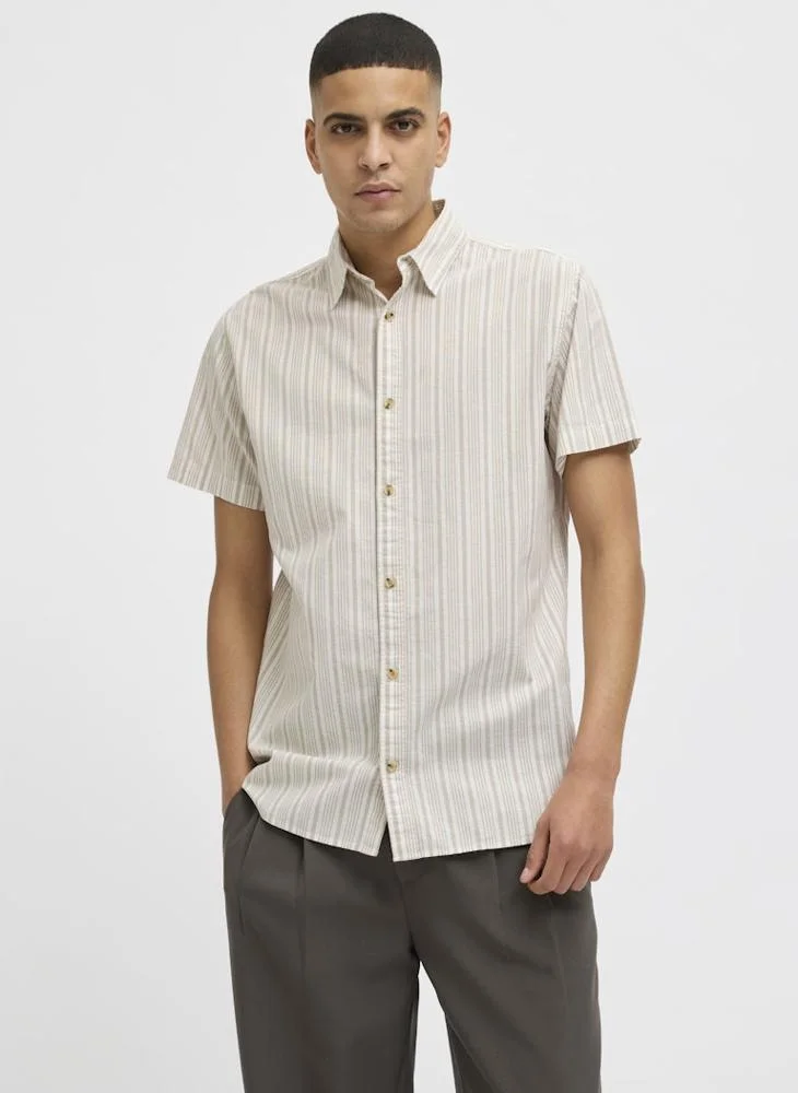 جاك اند جونز Jjjoshua Stripe Detail Regular Fit Shirt