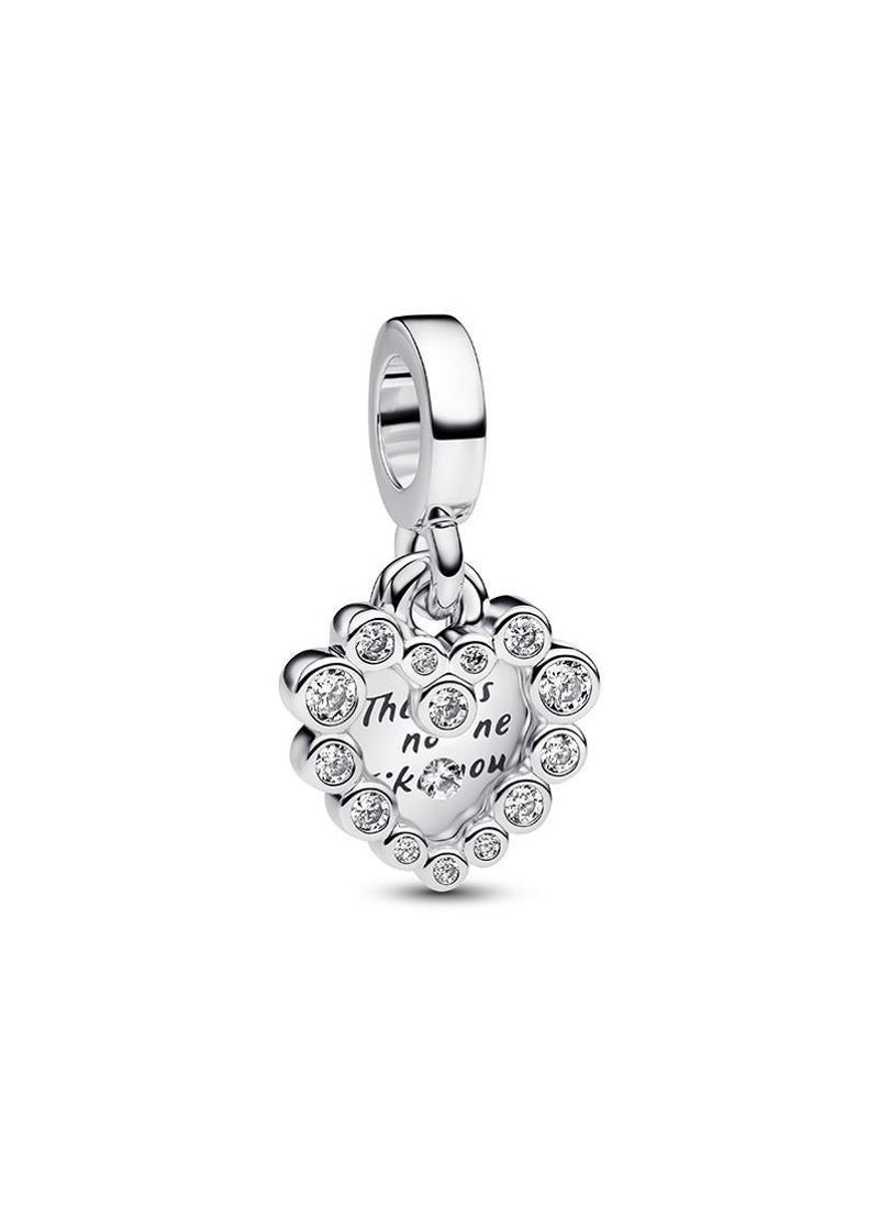 PANDORA Sparkling Heart Double Dangle Charm  - Image 1