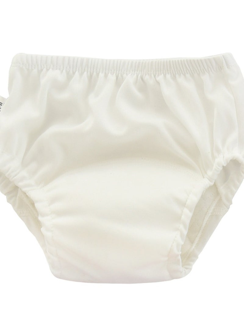 Loquat Squality Baby Training Washable Cut-Out Breathable Diaper Pants White