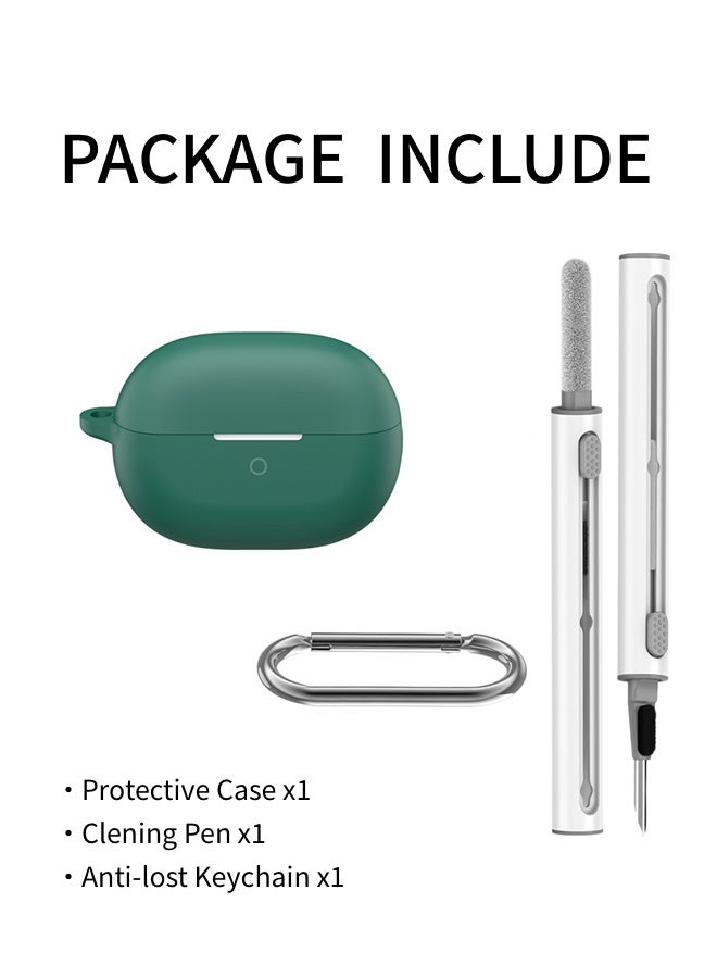 Huawei FreeBuds Pro 5 Case Cover with Cleaner Kit and Keychain, Soft Silicone Protective Case Cover for FreeBuds Pro 5 (Green) - view 2