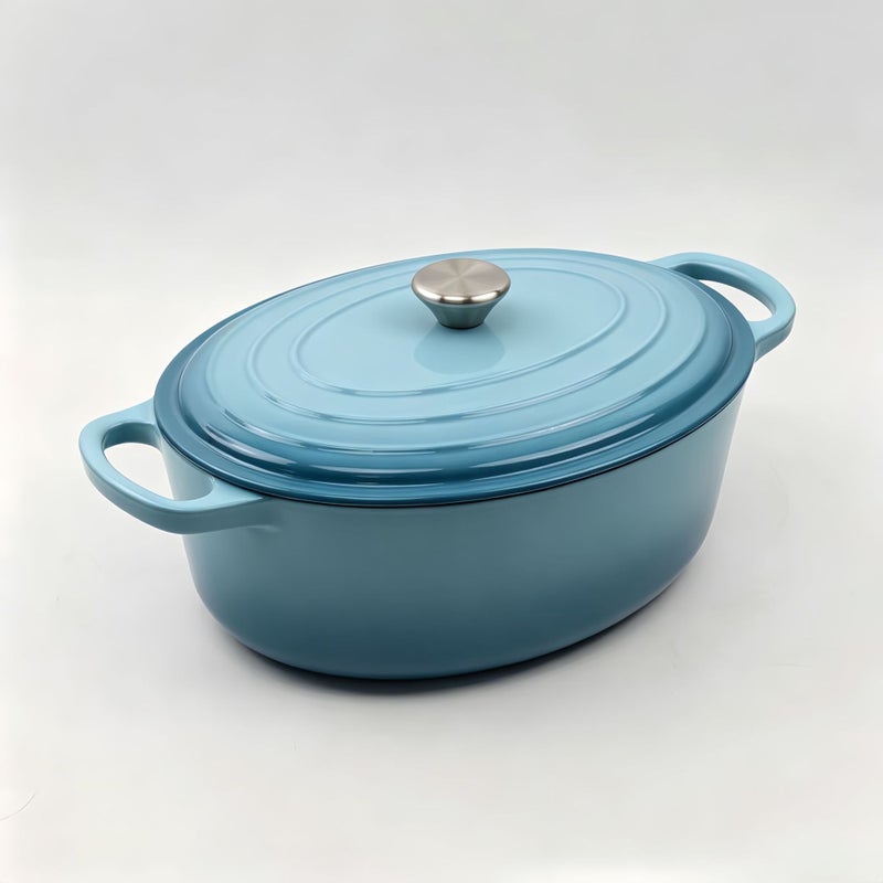 5L Cast Iron Enamel Pot with Non-Stick Coating - Suitable for Gas & Induction  Cookers - Image 1