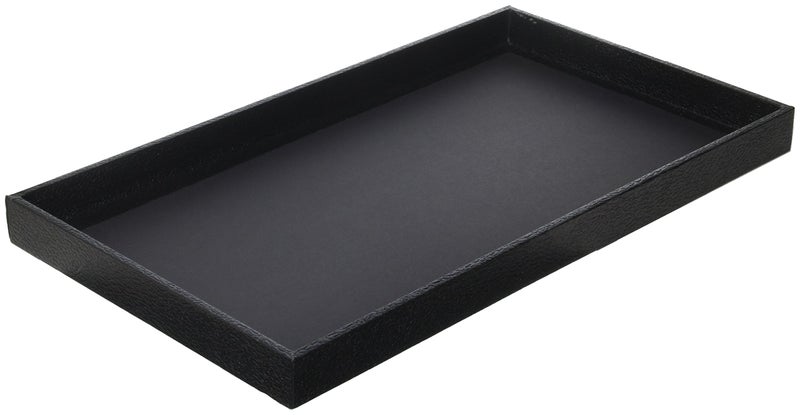Regal Pak 3-Piece 1 -Inch Deep Black Full Size Plastic Stackable Jewelry Tray 14 3/4" X 8 1/4" X 1"H - Image 2